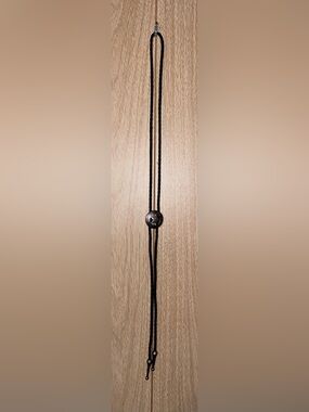 Western Star Bolo Tie in Black with Silver-Toned Concho